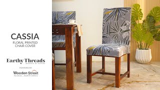 Cassia Floral Printed Chair Cover  Best Dining Chair Slipcovers  Earthy Threads [upl. by Innej786]