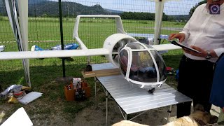 SCRATCH BUILT SCALE RC OBSERVER PLANE  Edgley EA7 Optica [upl. by Zadack990]