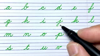 How to write English cursive handwriting small letters a to z  practice  chhoti abcd  chhota abcd [upl. by Aicirtel967]