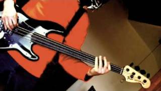 Fred Frizz Scarified RacerX Cover on fretless bass [upl. by Atterrol]