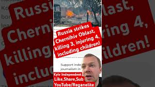 Russia strikes Chernihiv Oblast killing 3 injuring 4 including children news worldnews europe [upl. by Otho]