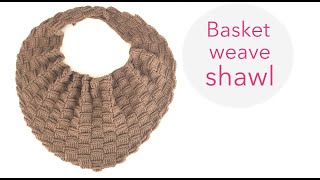 Basket weave crochet shawl  Outlander shawl [upl. by Dnalloh177]