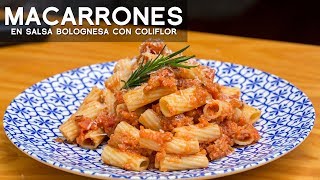 MACARRONES ENSALSA BOLOGNESA CON COLIFLOR  COMIDA PERUANA  RECETA DE ACOMERPE [upl. by Legnaesoj]