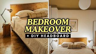 COZY BEDROOM MAKEOVER  DIY Headboard  Painting The Ceiling [upl. by Droffats956]