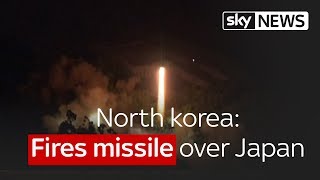 North Korea fires missile over Japan [upl. by Freeman131]