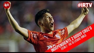 IRTV Fecha 2  Independiente 2 Godoy Cruz 0 Gol de Ezequiel Barco [upl. by Novek]