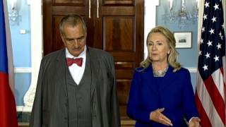 Secretary Clinton Meets With Czech Republic Foreign Minister Karel Schwarzenberg [upl. by Trude339]