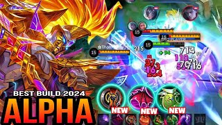 16 Kill Amazing new items revamp best for alpha 2024 one shot build mobile legends [upl. by Yniar]