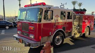 Pre Arrival Traffic Collision Burbank Fire Department Reserve Engine 711 San Fernando amp Alameda [upl. by Namwen]