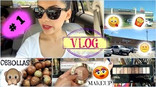 MI PRIMER VLOG Vamonos de compras  Quiero mas maquillaje  Cebollas apestosas  Almorzando [upl. by Hunley34]