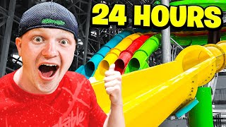 24 HOUR OVERNIGHT WATERPARK CHALLENGE [upl. by Madelene]