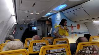 Ryanair Preflight Safety Briefing Boeing 737800 flight FR8850 Malta Stansted International Airport [upl. by Toy]