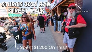 STURGIS Rally 2024 Main Street WALKING [upl. by Ridley]