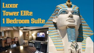 Luxor Las Vegas  2024 Luxor Tower Elite One Bedroom Suite Room Tour  Luxor Las Vegas Room Tour [upl. by Einwat]