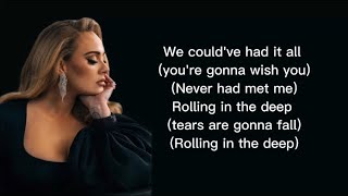 Adele  Rolling In The Deep Lyrics [upl. by Enneira]