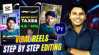 Viral Reels Editing  Step by Step Editing Tutorial  Premiere Pro Editing tutorial [upl. by Yblok]