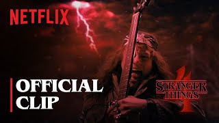 Stranger Things 4  Eddie Munsons Upside Down Guitar Scene  Netflix [upl. by Llenrev]