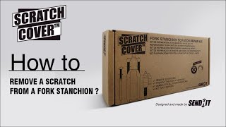 How to remove a scratch on a fork stanchion with Scratch Cover Kit Updated [upl. by Enilreug]