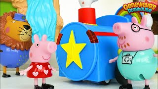 Peppa Pig Toy Zoo Animal Video de aprendizaje para niños [upl. by Jarlen]