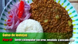 GUISO DE LENTEJAS  RECETA DE CASA [upl. by Amikehs629]