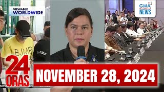 24 Oras Express November 28 2024 HD [upl. by Russian]