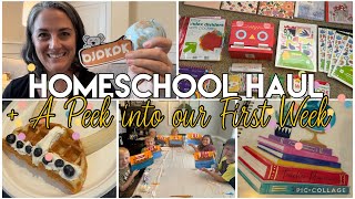 Homeschool Haul amp Getting Started homeschooling haul [upl. by Annaillil]