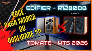 EDIFIER R1280DB VS TOMATE MTS 2026  QUEM GANHA ESSA BRIGA  TESTANDO NA PRATICA  ELETROHALEN [upl. by Rehtaef62]