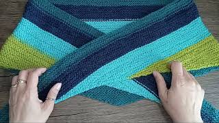 Easy Triangle Shawl How to knit a shawl in garter StepbyStep Tutorial Pattern Baktus [upl. by Birecree316]