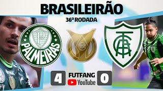 PALMEIRAS 2 X 0 AMERICA MG AO VIVO CAMPEONATO BRASILEIRO  INTERVALO [upl. by Eltsyek18]