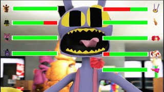 FNAF WITHERED MELODIES vs The Amazing Digital Circus animation with HEALTHBARS With Sound [upl. by Siuraj]