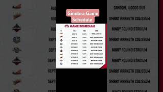 Ginebra Game Schedule ginebra gameSchedule GinebraAko shorts [upl. by Eceeryt985]