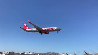 JET2 PLANE LANDING IN LANZAROTE  14012023 [upl. by Dodi]