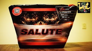 PXB2419 Salute 54 Shots Waaier Vuurwerk Cake Piromax Fajerwerki [upl. by Gile]