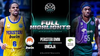 Peristeri bwin v Unicaja  Full Game Highlights  BasketballCL 202324 [upl. by Bissell]