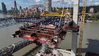 Pattullo Bridge Construction  Cable Stay Section 3 [upl. by Enineg351]