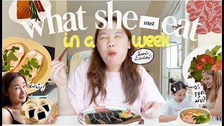 What She eats in a week บริ๊งทำสรันต้องกิน ทำอาหารให้เพื่อนกิน 7 วัน สภาพ🤣🥦✨  Brinkkty KEWPIE [upl. by Berkshire]