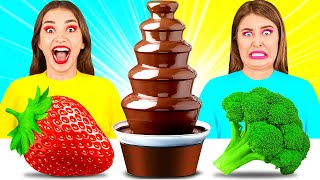 Chocolate Fountain Fondue Challenge by BaRaDa Challenge [upl. by Jilleen]