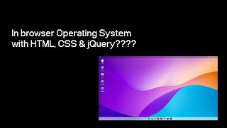 this inbrowser OS was built with jQuery 🤯 [upl. by Aoket]