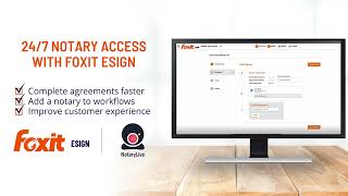 Foxit eSign  NotaryLive Document Workflow Overview [upl. by Broadbent]