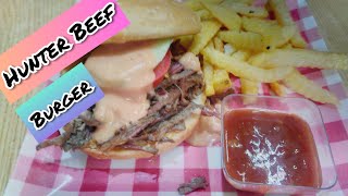 Hunter Beef Burger Recipe Bakra Eid Special Shredded Beef Burger Recipe [upl. by Eardnaed]