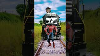 Spider man train attack funny vfx [upl. by Denney]