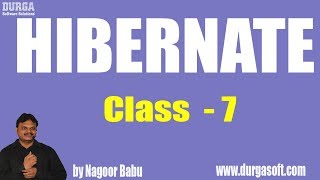 Hibernate Online Training  Class  7  by Nagoor Babu [upl. by Akemahs]