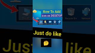 How To Add Desktop Icon in Windows 10 windows icon shorts tutorial [upl. by Otirecul]