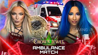 WWE 2K24 • Ambulance Match  Liv Morgan VS Sasha Banks  WWE CROWN JEWEL [upl. by Ecinwahs]