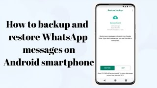 How to backup and restore WhatsApp messages on Android smartphone settingsbd whatsapp [upl. by Allimak714]