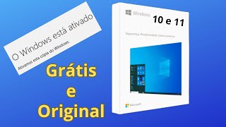 COMO ATIVAR WINDOWS GRÁTIS E ORIGINAL DIRETO NA MICROSOFT  Windows 10 e 11 [upl. by Konstantine]