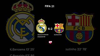 El classico irl vs fifa 21 on fifa 21 i bought Messi Ronaldo Navas Di Maria [upl. by Ylhsa32]