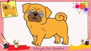 Come disegnare un cane carlino FACILE passo per passo per bambini [upl. by Reiter432]