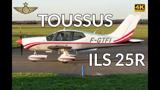 FIRST TIME ILS 25R PARIS LFPN  SOCATA TB200  TRIMAILLE AERO FORMATION [upl. by Siramay]