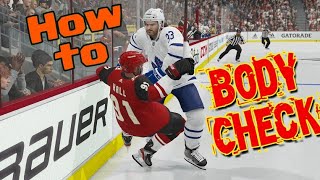 How to bodycheck in NHL 21 [upl. by Anuala678]